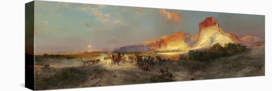 Green River Cliffs, Wyoming, 1881-Thomas Moran-Stretched Canvas