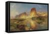 Green River of Wyoming, 1878-Moran-Framed Stretched Canvas