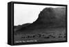 Green River, Wyoming - View of Man's Face Rock-Lantern Press-Framed Stretched Canvas