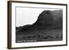 Green River, Wyoming - View of Man's Face Rock-Lantern Press-Framed Art Print