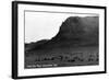 Green River, Wyoming - View of Man's Face Rock-Lantern Press-Framed Art Print