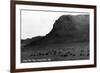 Green River, Wyoming - View of Man's Face Rock-Lantern Press-Framed Premium Giclee Print