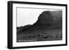 Green River, Wyoming - View of Man's Face Rock-Lantern Press-Framed Art Print