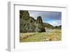 Green Rock and Creek in the Gorge. National Park Landmannalaugar in Iceland-kavram-Framed Photographic Print