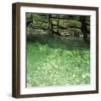 Green Rocks and River-Micha Pawlitzki-Framed Photographic Print