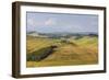 Green rolling hills and farm houses of Crete Senesi (Senese Clays), Province of Siena, Tuscany, Ita-Roberto Moiola-Framed Photographic Print