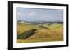 Green rolling hills and farm houses of Crete Senesi (Senese Clays), Province of Siena, Tuscany, Ita-Roberto Moiola-Framed Photographic Print