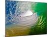 Green Room-Beautiful green pitching wave, Hawaii-Mark A Johnson-Mounted Photographic Print