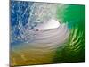 Green Room-Beautiful green pitching wave, Hawaii-Mark A Johnson-Mounted Photographic Print