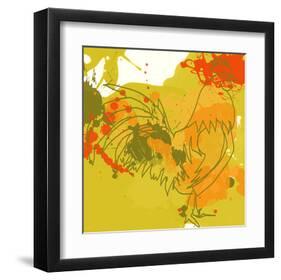 Green Rooster-Irena Orlov-Framed Art Print