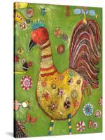 Green Rooster-Jill Mayberg-Stretched Canvas