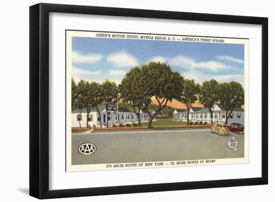 Green's Motor Court, Myrtle Beach-null-Framed Art Print