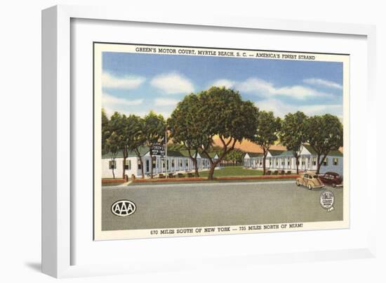 Green's Motor Court, Myrtle Beach-null-Framed Art Print