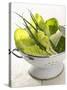 Green Salad and Chives in a Colander-Armin Zogbaum-Stretched Canvas