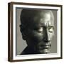 Green Schist Bust of Julius Caesar with Marble Eyes, Detail of Face, 1-50 AD-null-Framed Giclee Print