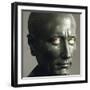 Green Schist Bust of Julius Caesar with Marble Eyes, Detail of Face, 1-50 AD-null-Framed Giclee Print