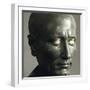 Green Schist Bust of Julius Caesar with Marble Eyes, Detail of Face, 1-50 AD-null-Framed Giclee Print