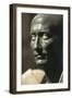 Green Schist Bust of Julius Caesar with Marble Eyes, Hellenistic Art, 1-50 A.D.-null-Framed Giclee Print