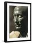 Green Schist Bust of Julius Caesar with Marble Eyes, Hellenistic Art, 1-50 A.D.-null-Framed Giclee Print