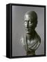 Green Schist Bust of Julius Caesar with Marble Eyes, Hellenistic Art, 1-50 A.D.-null-Framed Stretched Canvas