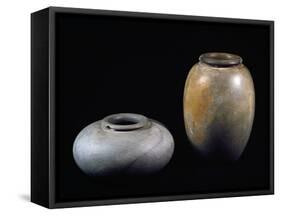 Green Schist Vases, from Abydos, Old Kingdom-null-Framed Stretched Canvas