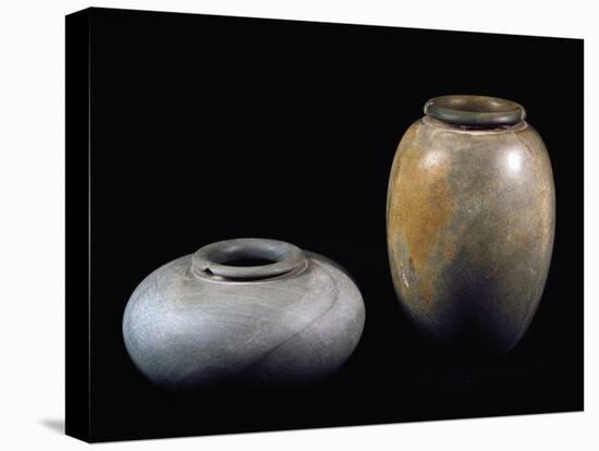 Green Schist Vases, from Abydos, Old Kingdom-null-Stretched Canvas