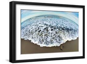 Green Sea Turtle (Chelonia Mydas) Hatchling, Tortuguero, Costa Rica-null-Framed Photographic Print