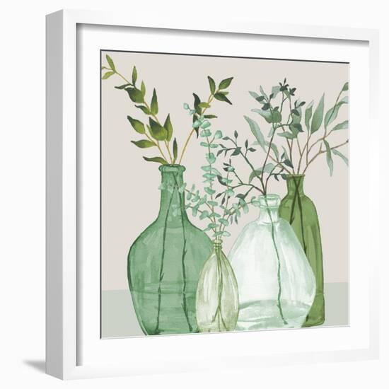 Green Serenity Accents-Elizabeth Medley-Framed Art Print