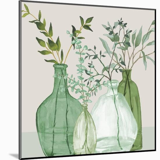 Green Serenity Accents-Elizabeth Medley-Mounted Art Print