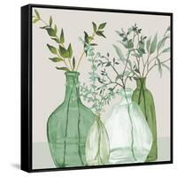 Green Serenity Accents-Elizabeth Medley-Framed Stretched Canvas