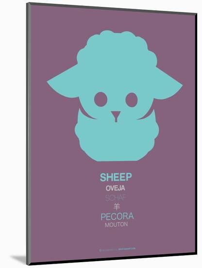 Green Sheep Multilingual Poster-NaxArt-Mounted Art Print