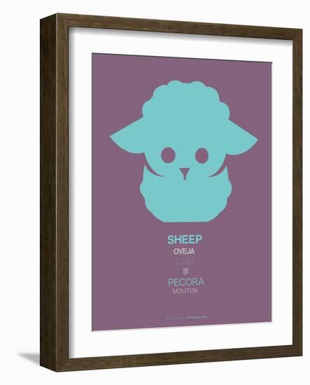 Green Sheep Multilingual Poster-NaxArt-Framed Art Print