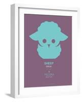 Green Sheep Multilingual Poster-NaxArt-Framed Art Print