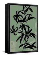 Green Silhouette I-Asia Jensen-Framed Stretched Canvas