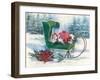 Green Sleigh-Carol Rowan-Framed Art Print