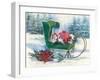 Green Sleigh-Carol Rowan-Framed Art Print