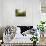 Green Sofa And Flamingos-Eleni Tzima-Photographic Print displayed on a wall