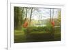 Green Sofa And Flamingos-Eleni Tzima-Framed Photographic Print