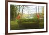 Green Sofa And Flamingos-Eleni Tzima-Framed Photographic Print