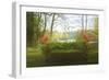 Green Sofa And Flamingos-Eleni Tzima-Framed Photographic Print