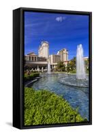 Green Space at Caesars, Garden and Fountains at Caesars Palace Hotel, Las Vegas, Nevada, Usa-Eleanor Scriven-Framed Stretched Canvas
