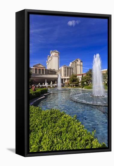 Green Space at Caesars, Garden and Fountains at Caesars Palace Hotel, Las Vegas, Nevada, Usa-Eleanor Scriven-Framed Stretched Canvas