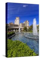 Green Space at Caesars, Garden and Fountains at Caesars Palace Hotel, Las Vegas, Nevada, Usa-Eleanor Scriven-Stretched Canvas