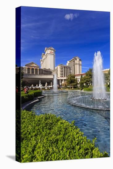 Green Space at Caesars, Garden and Fountains at Caesars Palace Hotel, Las Vegas, Nevada, Usa-Eleanor Scriven-Stretched Canvas