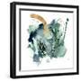 Green Splash Abstract I-Jennifer Parker-Framed Art Print