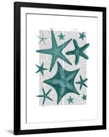 Green Starfish Collection-Fab Funky-Framed Art Print