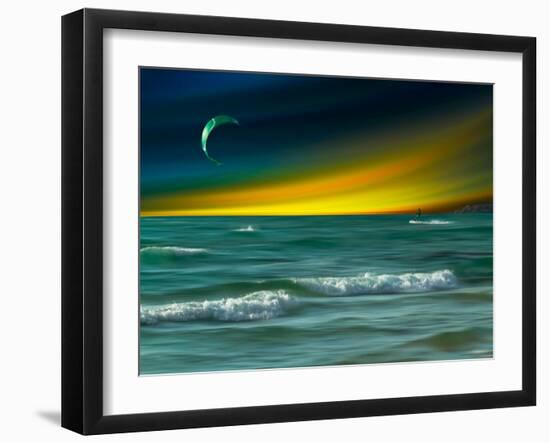 Green Surfer-Josh Adamski-Framed Photographic Print