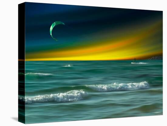 Green Surfer-Josh Adamski-Stretched Canvas