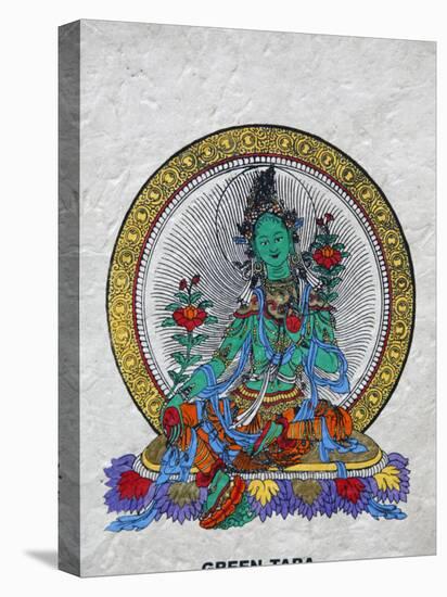 Green Tara, Buddhist Symbol of Prosperity, Kopan Monastery, Bhaktapur, Nepal, Asia-Godong-Stretched Canvas