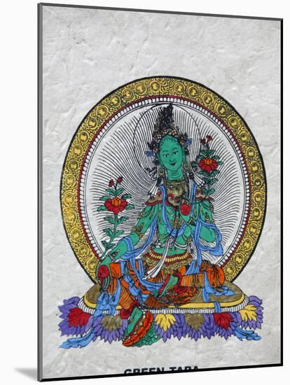 Green Tara, Buddhist Symbol of Prosperity, Kopan Monastery, Bhaktapur, Nepal, Asia-Godong-Mounted Photographic Print